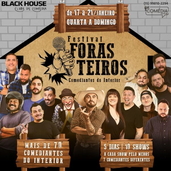 Festival Forasteiros Black House Clube de Comédia Agenda Sorocaba