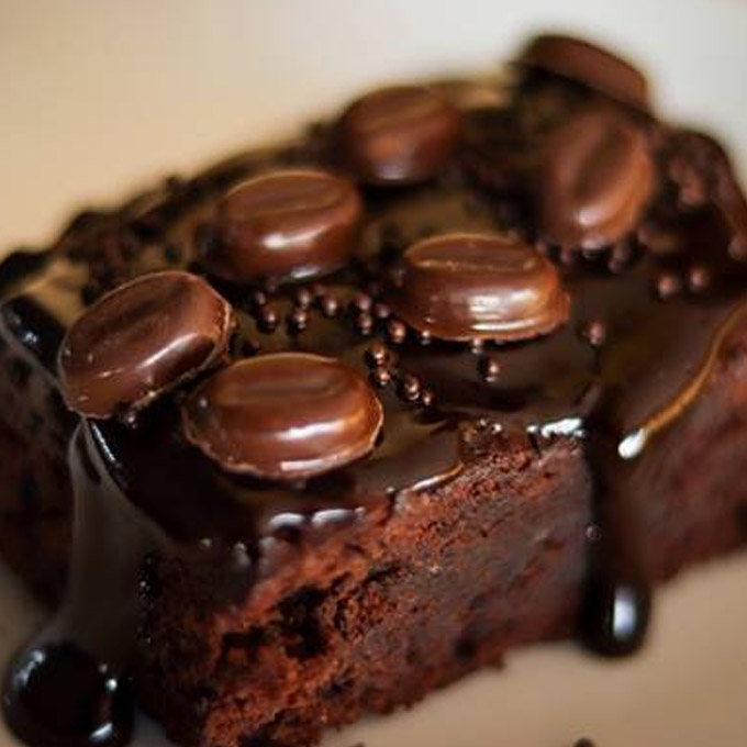 terra veggie cafe brownie com brigadeiro de cafe