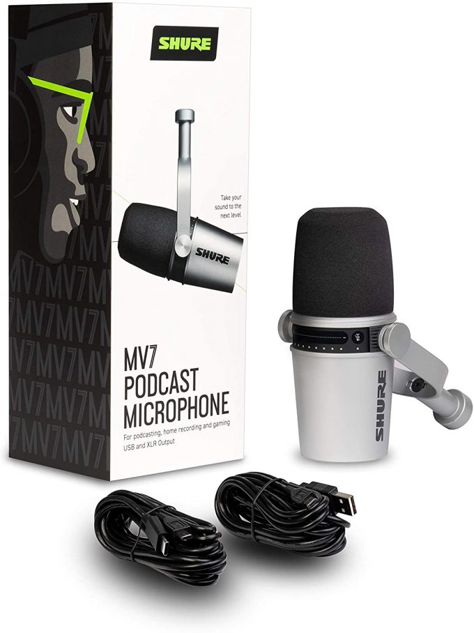 microfone para podcast shure e1616513112263