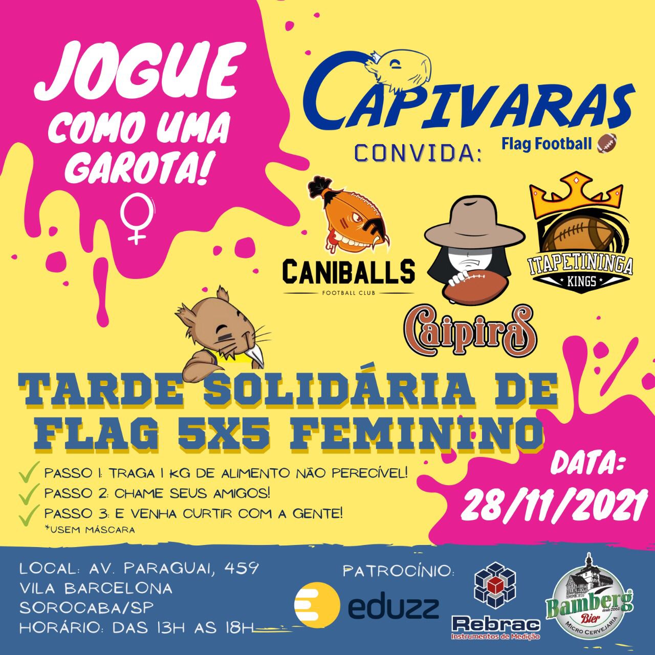 Tarde Solidária de Flag 5x5 Feminino - # Eventos | Agenda Sorocaba