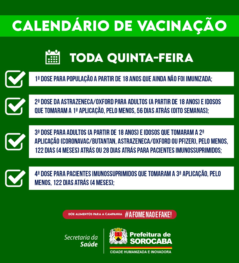 noticias.sorocaba.sp .gov .br sorocaba inicia vacinacao da 4a dose contra a covid 19 em pessoas imunossuprimidas a partir desta quinta feira 13 5