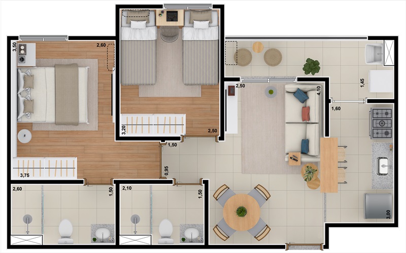 Vila Zamora tem localização privilegiada na Zona Sul de Sorocaba, a 5 minutos do Campolim varanda