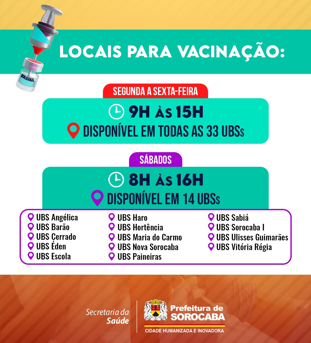 noticias.sorocaba.sp .gov .br 4a dose da vacina contra covid 19 em pessoas com 48 46 e 44 anos ou mais entra no calendario semanal a partir desta quarta feira 22 ses 6