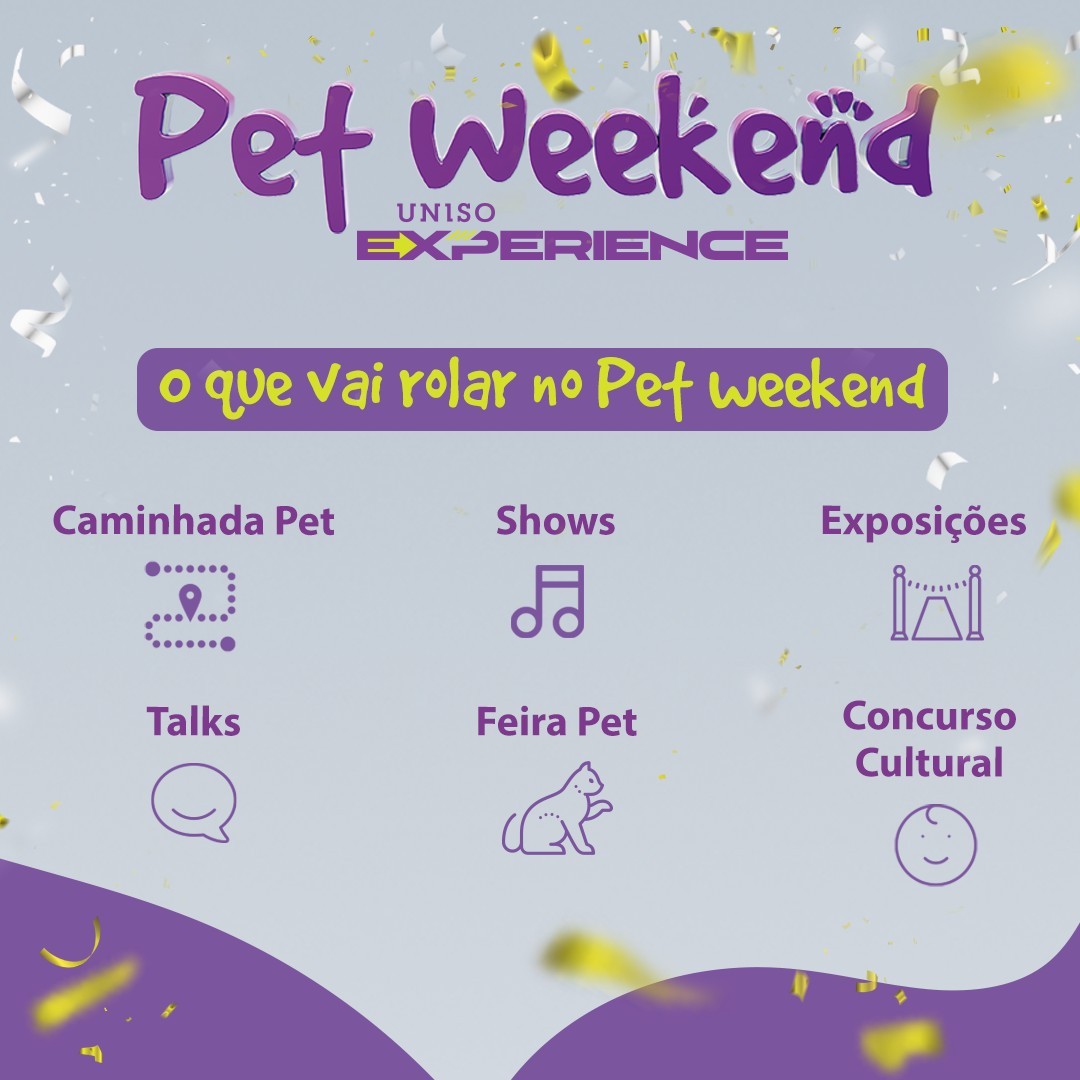 uniso experice petweekend programacao 01