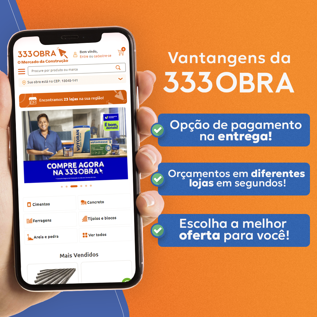 333OBRA ajuda a fazer compras para a sua obra de forma simples e inteligente 333OBRA