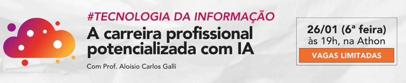 Minicursos de férias gratuitos da Athon Ensino Superior estão com inscrições abertas tecnologia