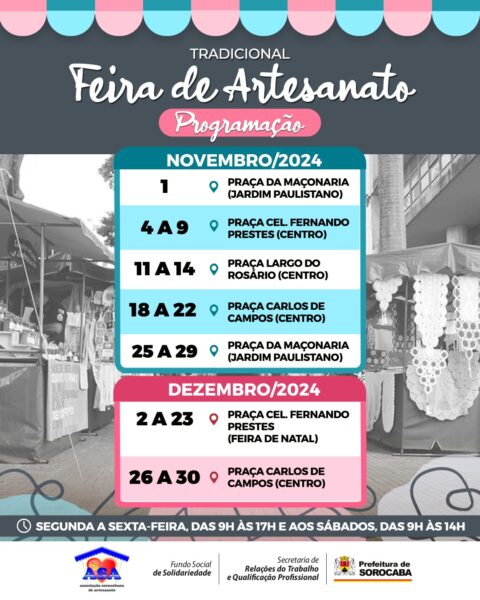 Confira a programação da Feira do Artesanato de Sorocaba no segundo semestre de 2024 noticias.sorocaba.sp .gov .br confira a programacao da feira do artesanato de sorocaba no segundo semestre de 2024 whatsapp image 2024 06 28 at 15.25.03 1