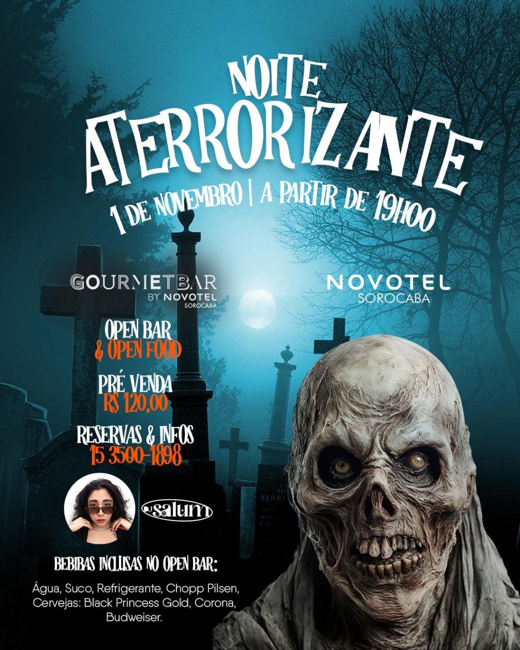 noite aterrorizante halloween novotel