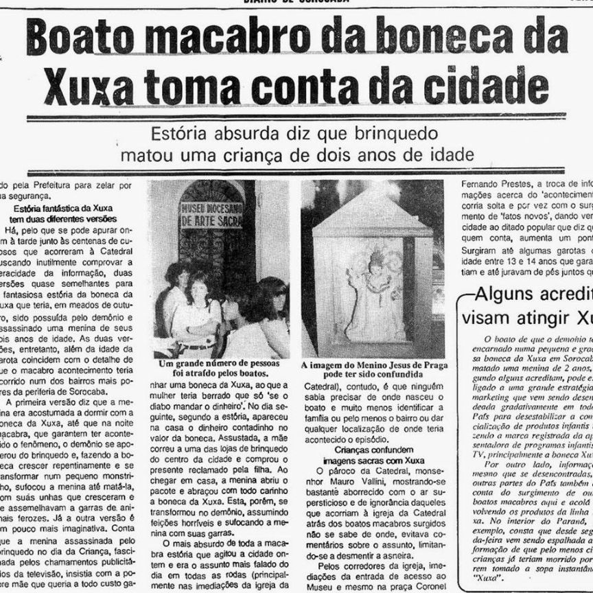 Dia do Folclore: conheça lendas e histórias famosas em Sorocaba boneca assombrada