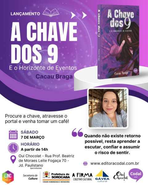 Escritora Cacau Braga, de Sorocaba, lança livro "A Chave dos 9" no sábado (07/03) image 18